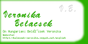 veronika belacsek business card